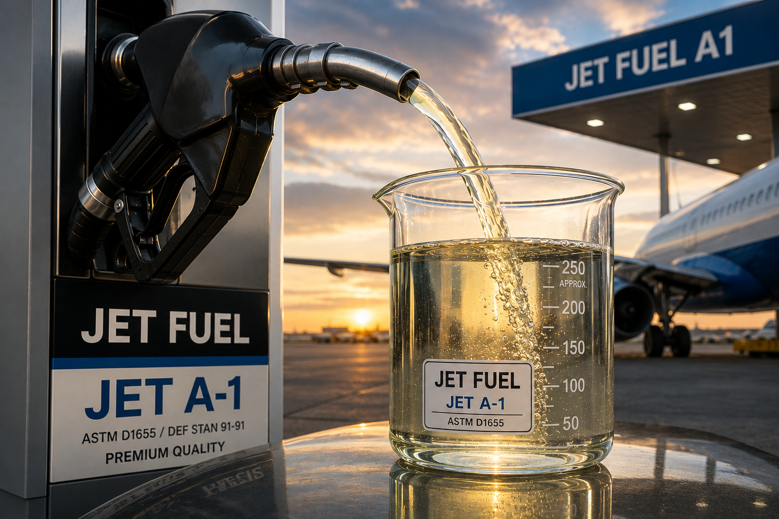 Jet fuel storage tanks