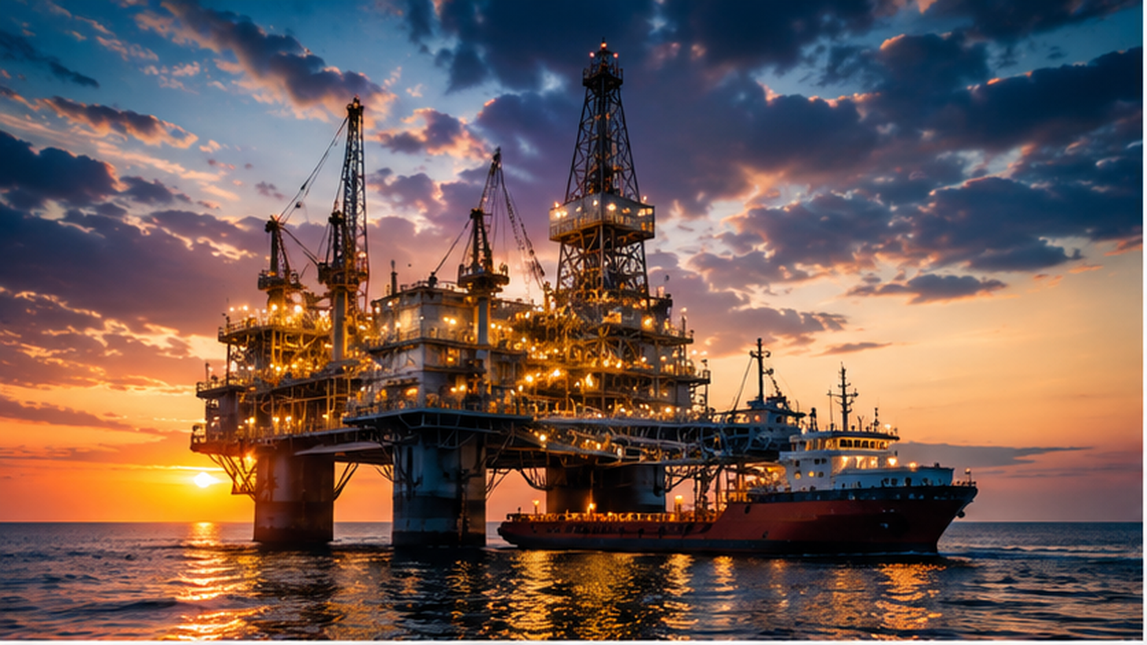 Offshore oil platform — global petroleum operations