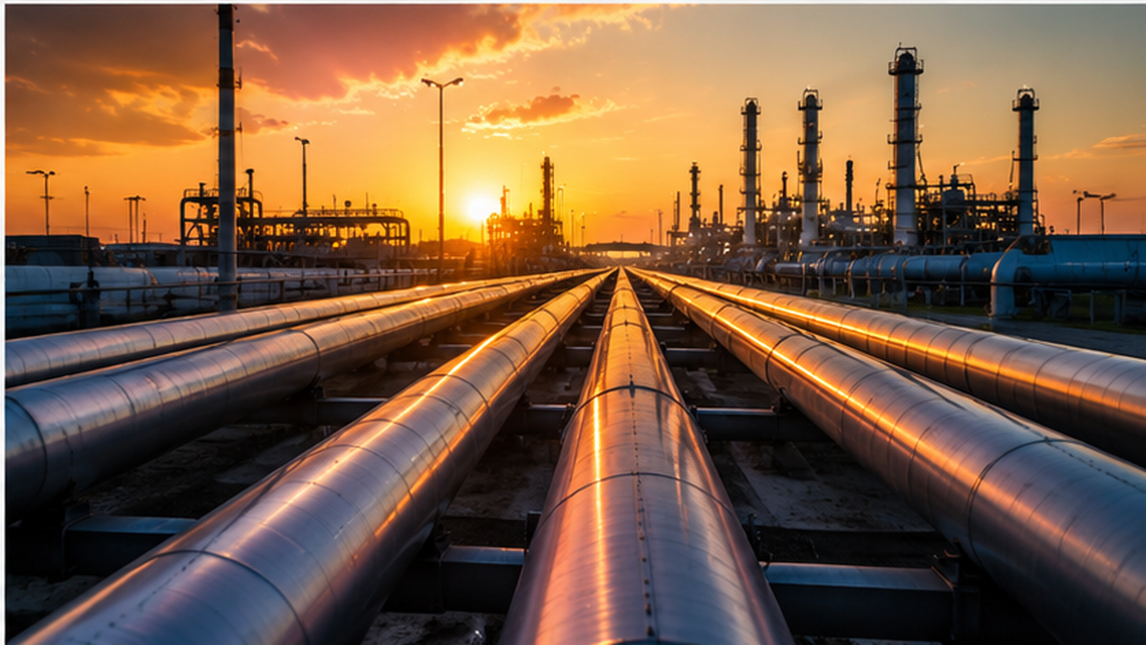 Industrial oil pipelines — refinery infrastructure